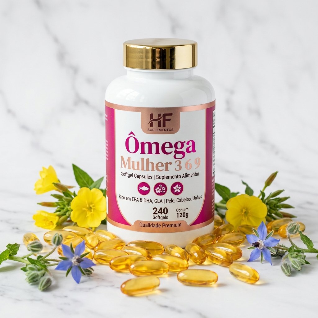 Ômega Mulher 3 6 9 HF Suplementos 240 cápsulas